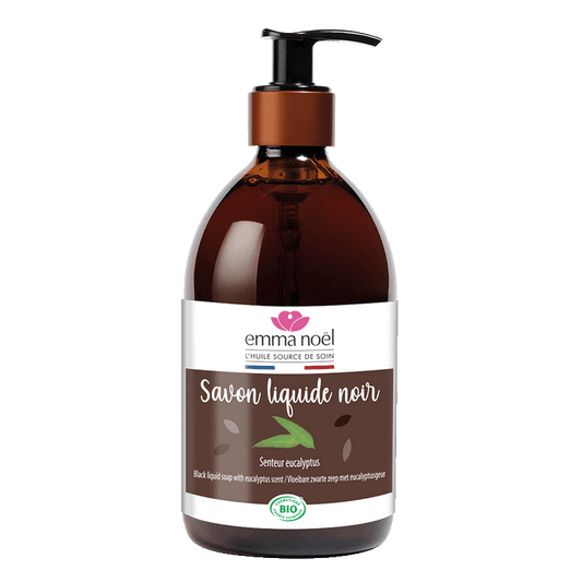 Emma Noël -- Savon noir liquide noir hammam à l'eucalyptus bio - 500 mL